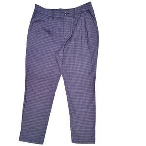 ASOS Women's  Pleated Plaid Elastic Waist Dress Pants Size 30